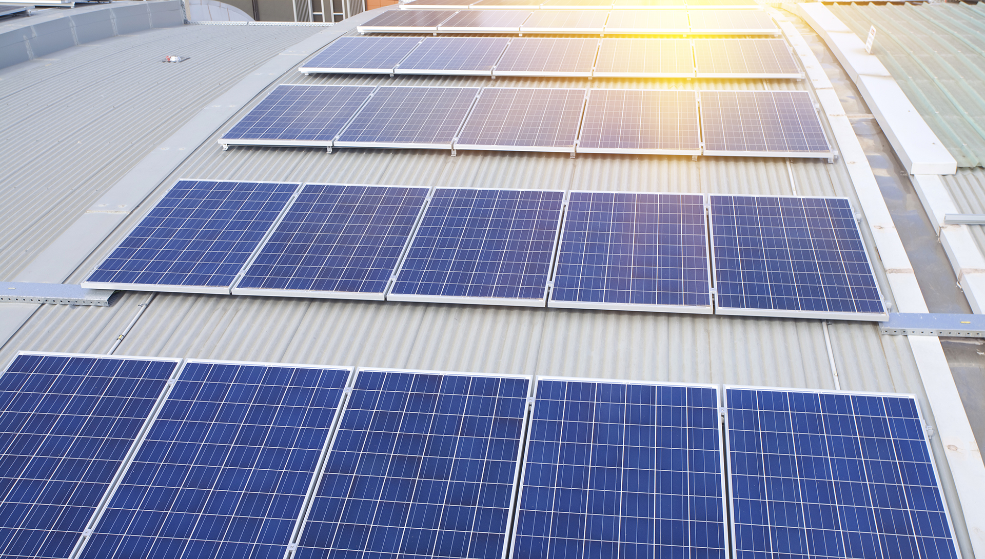 Solar panels at Botanic Gardens Sydney.