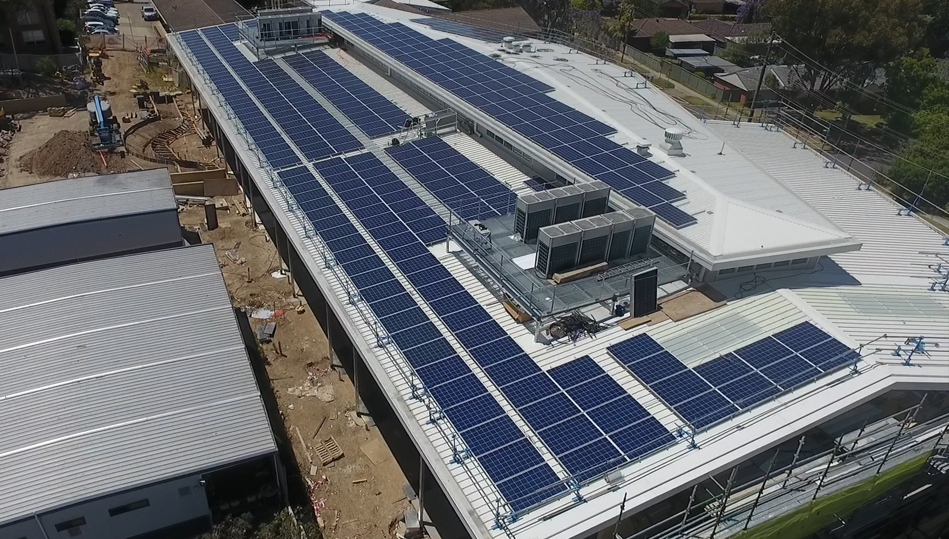 Solar panel installeation at Excelsior Public School.